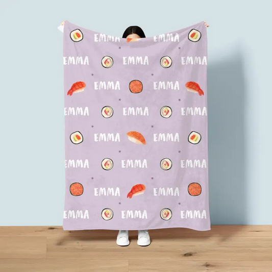 Gepersonaliseerde sushi deken met naam